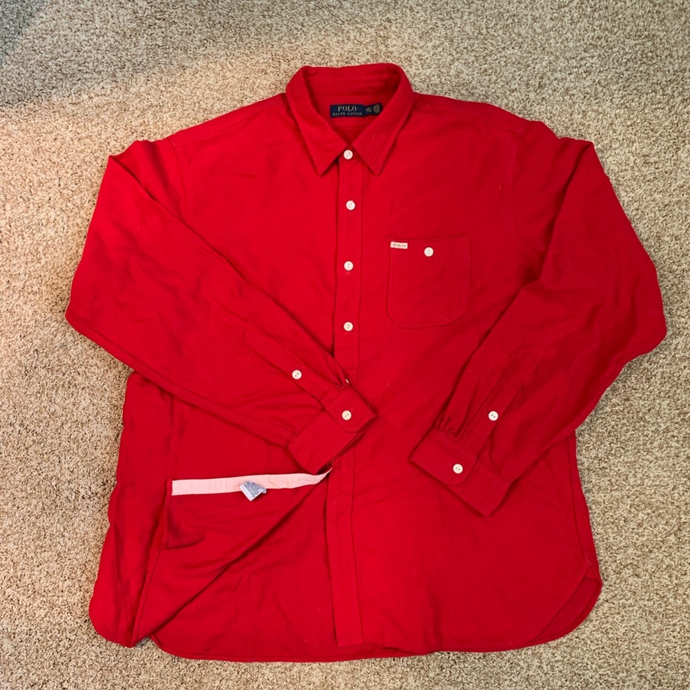 Men’s XXL LS button down soft twill shirt, POLO by Ralph Lauren. Worn once!